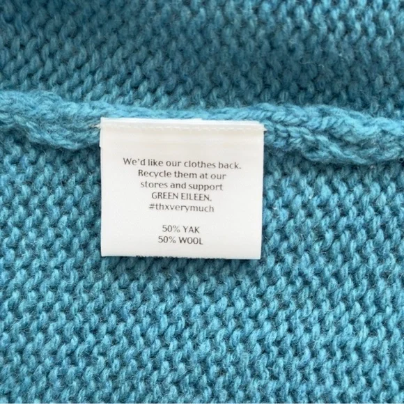 Eileen Fisher Yak Wool Sweater in Blue Petite - Picture 7 of 8